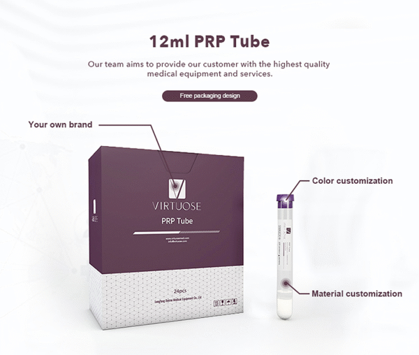 12ml PRP Tube With Anticoagulant AndSeparation Gel